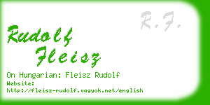 rudolf fleisz business card